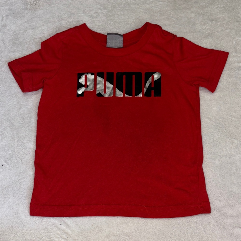 (3 for $10) Puma Red Tee with Silver Logo